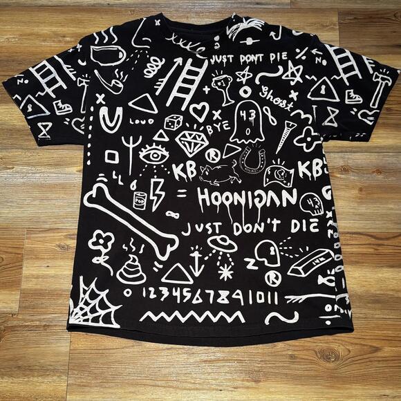 Hoonigan x Trouble Andrew x Ken Block Black Graphic Print T-Shirt XL - Picture 4 of 9